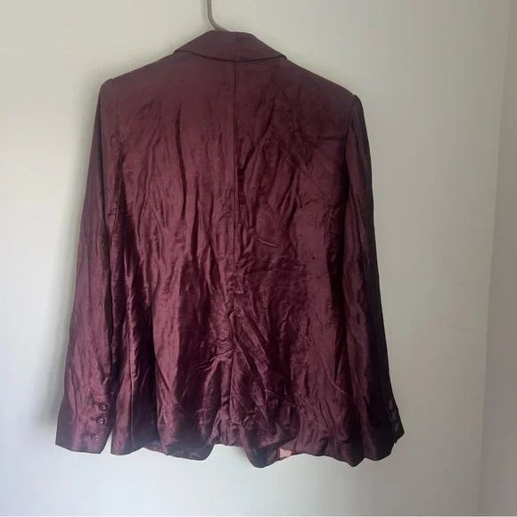CAbi Velvet Williams Blazer Jacket Single Breasted Women's Size Small - Picture 7 of 8